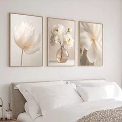 Scandinavian Poster with Beige Peony – Floral Art Print