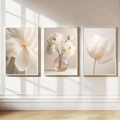 Scandinavian Poster with Beige Peony – Floral Art Print