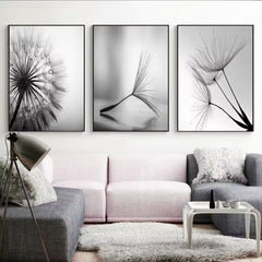 Black and White Dandelion Wall Art – Posters & Art Prints