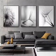 Black and White Dandelion Wall Art – Posters & Art Prints