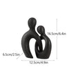 "Embrace" Sculpture – Modern Abstract Couple Figurine